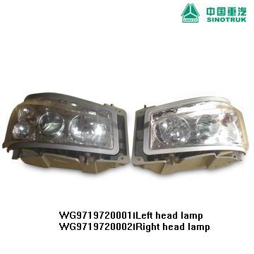 Left and right headlamp assembly